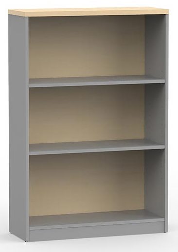 Eko 1200mm Bookcase in Nordic Maple and Silver