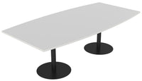 Polo Boardroom Table with Boat Shaped Top - 2 Frame and 2 Top Colour Options