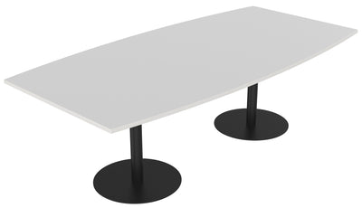 Polo Boardroom Table with Boat Shaped Top - 2 Frame and 2 Top Colour Options