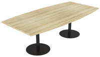 Polo Boardroom Table with Boat Shaped Top - 2 Frame and 2 Top Colour Options