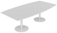 Polo Boardroom Table with Boat Shaped Top - 2 Frame and 2 Top Colour Options