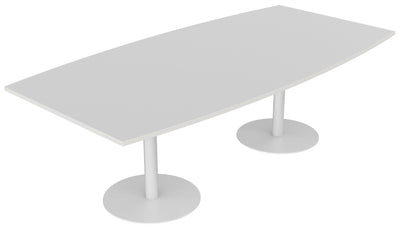 Polo Boardroom Table with Boat Shaped Top - 2 Frame and 2 Top Colour Options