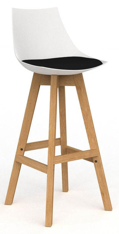 Luna Barstool in Breathe Black Fabric - 2 Colours