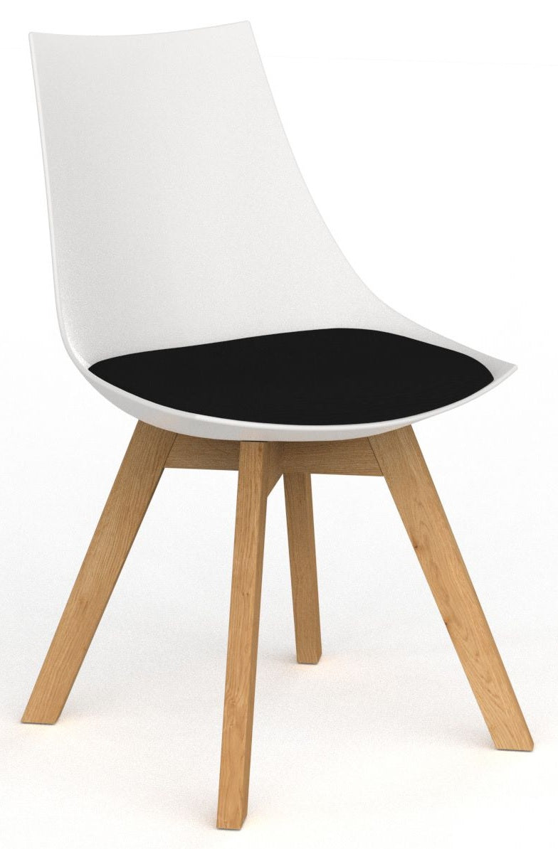 Luna Visitor Chair in Breathe Black Fabric - 2 Colours