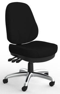 Plymouth 3 Lever Heavy Duty Ergonomic Office Chair in Breathe Black Fabric