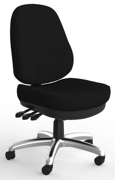 Plymouth 3 Lever Heavy Duty Ergonomic Office Chair in Breathe Black Fabric