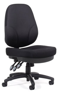 Plymouth Express 3 Lever Ergonomic Office Chair in Breathe Black Fabric