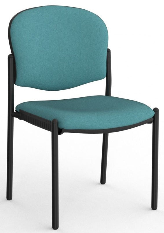 Raz 4-Leg Visitor Chair in Breathe or Splice Fabric Upgrade & Black Frame