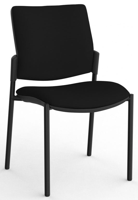 Vision Visitor Chair in Breathe Black Fabric - 3 Frame Colours