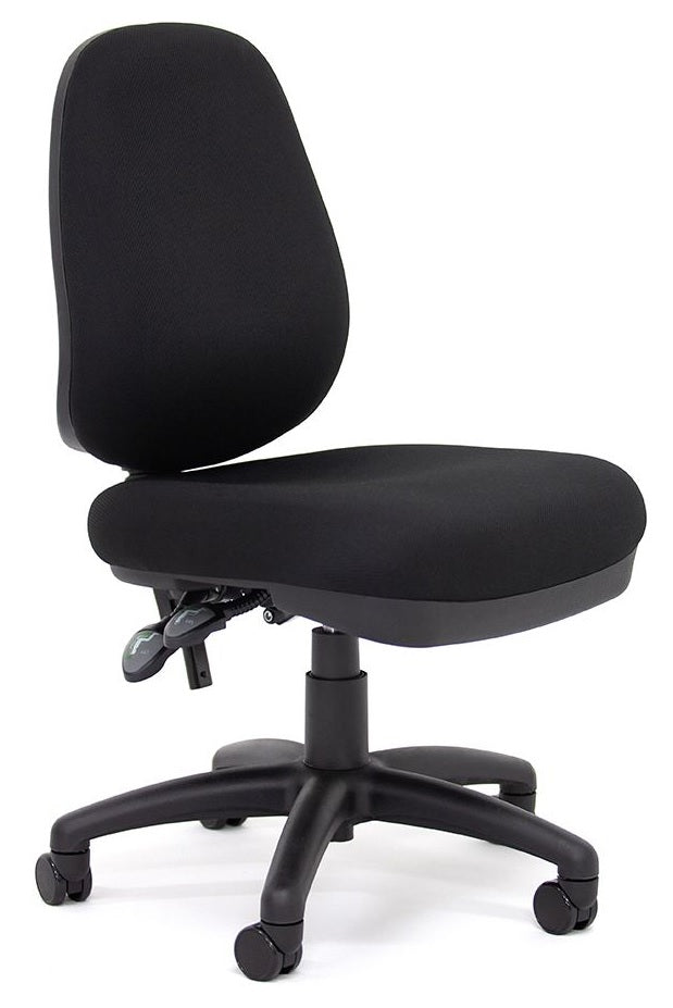 Evo Express 3 Lever Highback Chair with Mega Luxe Seat in Breathe Black Fabric