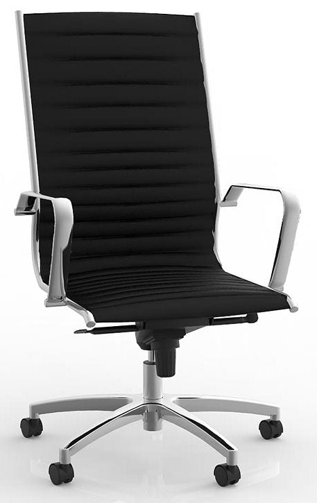 Metro Highback Executive Chair in Black PU Leather