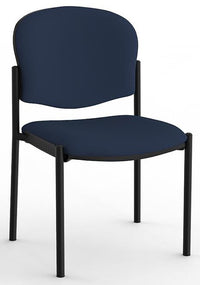 Raz 4-Leg Visitor Chair in Crown Fabric & Black Frame
