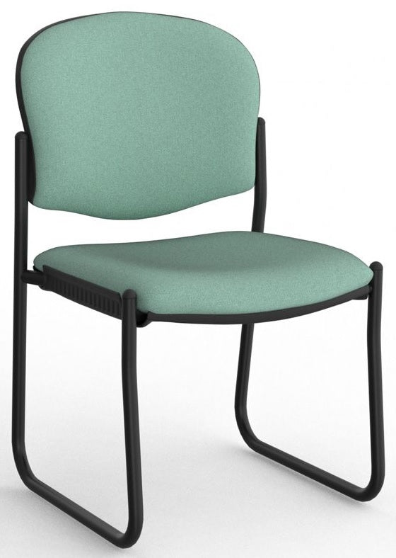 Raz Sled Base Visitor Chair in Breathe or Splice Fabric Upgrade & Powdercoated Frame