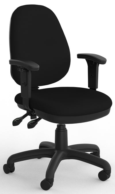 Evo 2 Lever Ergonomic Office Chair in Breathe Black Fabric - Midback & Highback