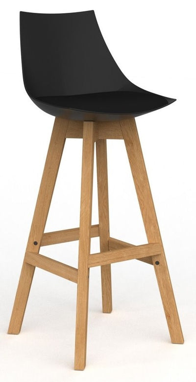 Luna Barstool in Breathe Black Fabric - 2 Colours