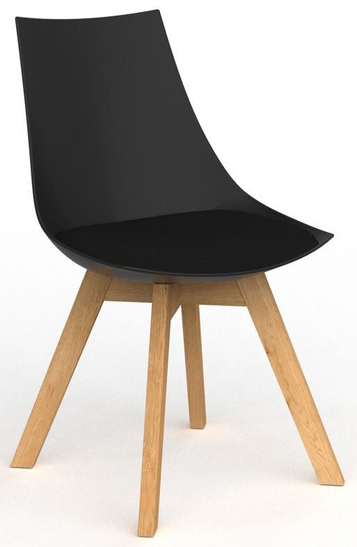 Luna Visitor Chair in Breathe Black Fabric - 2 Colours