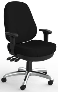 Plymouth 3 Lever Heavy Duty Ergonomic Office Chair in Breathe Black Fabric