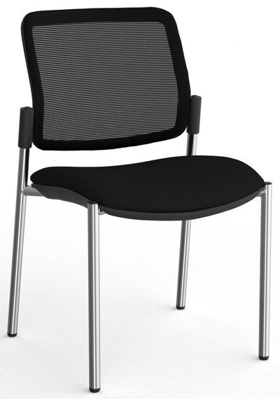 Vision Mesh Back Visitor Chair in Breathe Black Fabric - 3 Frame Colours