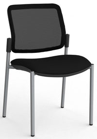 Vision Mesh Back Visitor Chair in Breathe Black Fabric - 3 Frame Colours