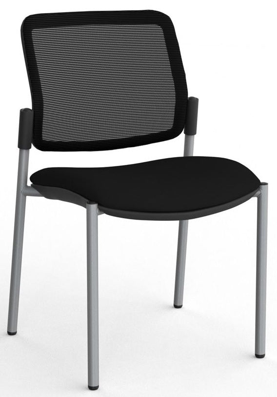 Vision Mesh Back Visitor Chair in Breathe Black Fabric - 3 Frame Colours