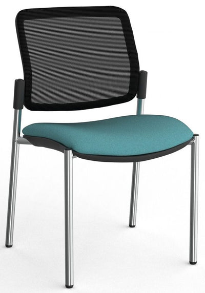 Vision Mesh Back Visitor Chair in Fabric Upgrade - 3 Frame Colours