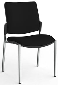Vision Visitor Chair in Breathe Black Fabric - 3 Frame Colours