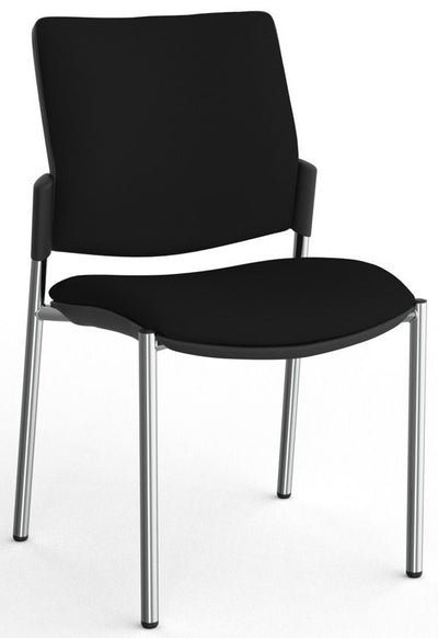 Vision Visitor Chair in Breathe Black Fabric - 3 Frame Colours