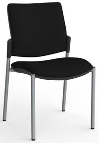 Vision Visitor Chair in Breathe Black Fabric - 3 Frame Colours
