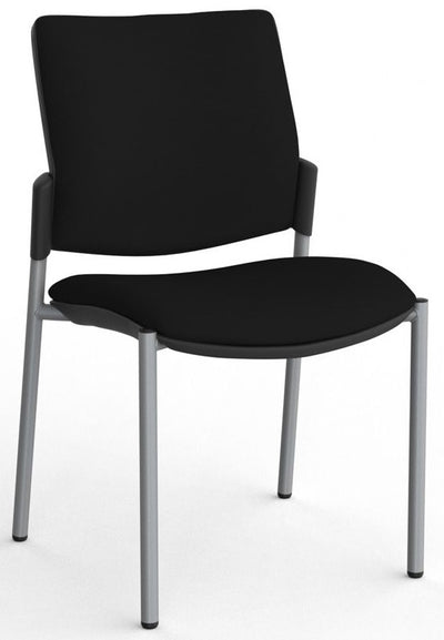 Vision Visitor Chair in Breathe Black Fabric - 3 Frame Colours
