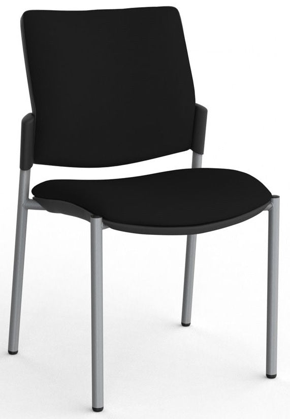 Vision Visitor Chair in Breathe Black Fabric - 3 Frame Colours