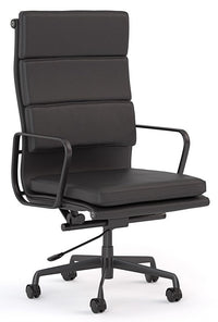 Vogue Executive Chair in Black Leather - Midback & Highback