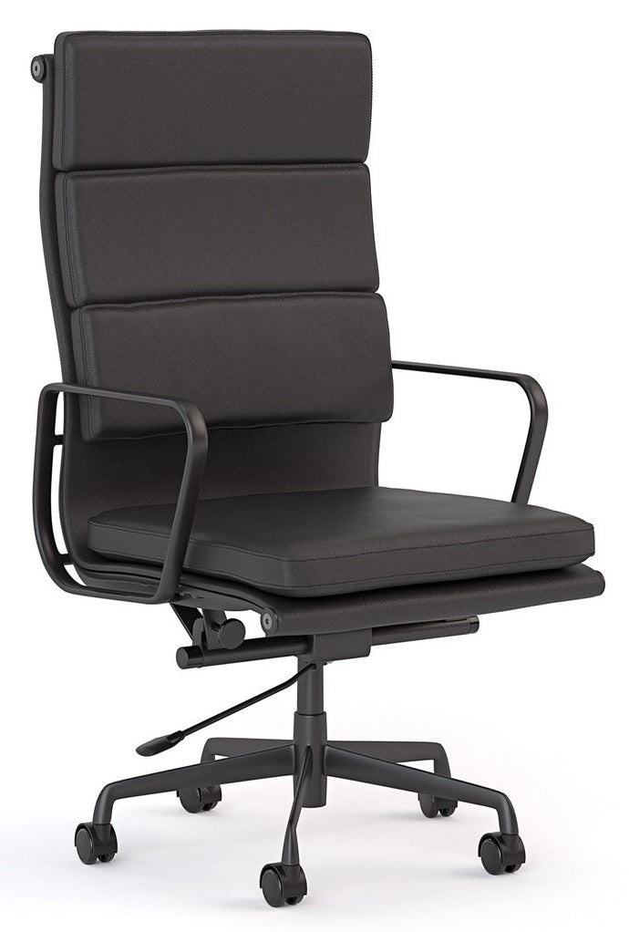 Vogue Executive Chair in Black Leather - Midback & Highback
