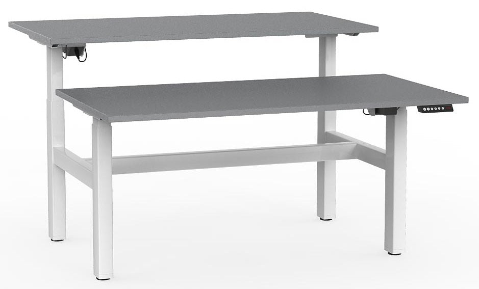 Agile Sit/Stand Electric 2 Column Double-sided Height Adjustable Desk - 3 Sizes