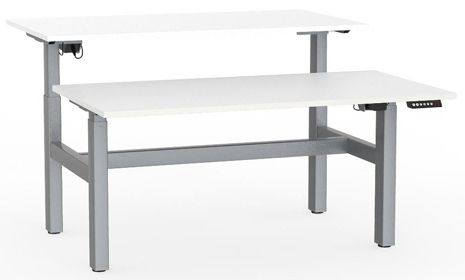 Agile Sit/Stand Electric 2 Column Double-sided Height Adjustable Desk - 3 Sizes
