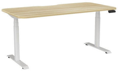 Haven Sit/Stand Electric Height Adjustable Desk with Radius Corner and Scalloped Top - 4 Sizes