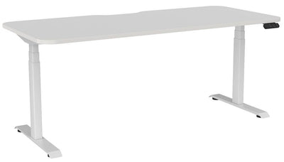 Haven Sit/Stand Electric Height Adjustable Desk with Radius Corner and Scalloped Top - 4 Sizes