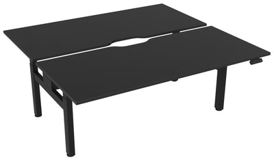Haven Sit/Stand Electric Height Adjustable Double-sided Desk with Scalloped Top - 4 Sizes