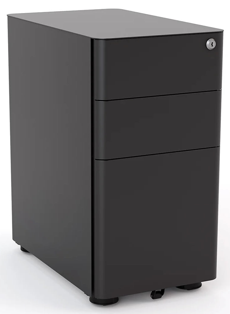 Agile 3 Drawer Slimline Lockable Steel Desk Mobile - 3 Colour Options