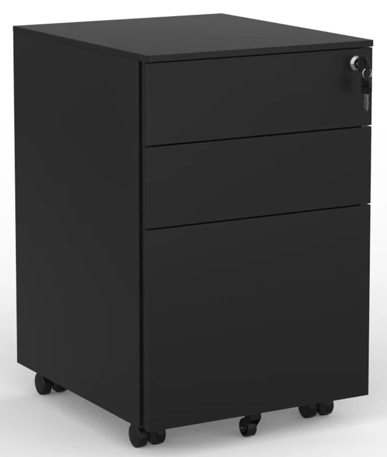 Boost 3 Drawer Lockable Steel Desk Mobile -  3 Colour Options