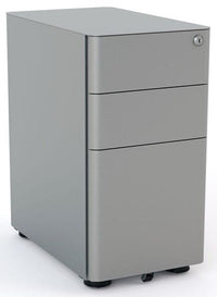 Agile 3 Drawer Slimline Lockable Steel Desk Mobile - 3 Colour Options