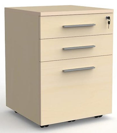 Cubit 3 Drawer Lockable Desk Mobile - 4 Colour Options