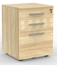 Cubit 3 Drawer Lockable Desk Mobile - 4 Colour Options