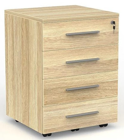 Cubit 4 Drawer Lockable Desk Mobile - 4 Colour Options