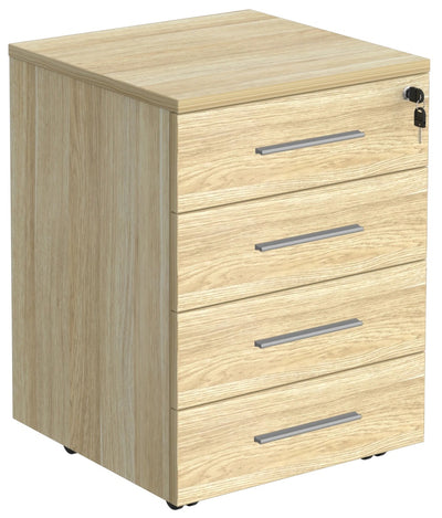 Cubit 4 Drawer Lockable Desk Mobile - 4 Colour Options