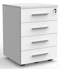 Cubit 4 Drawer Lockable Desk Mobile - 4 Colour Options