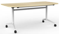 Team Flip Table with D-shaped Top & Powdercoated Frame - 3 Sizes and 2 Top Colours