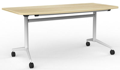 Team Flip Table with D-shaped Top & Powdercoated Frame - 3 Sizes and 2 Top Colours