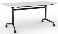 Team Flip Table with D-shaped Top & Powdercoated Frame - 3 Sizes and 2 Top Colours
