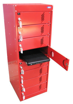 Laptop & Device Multiple Door Storage Cabinet - with Charging Capability