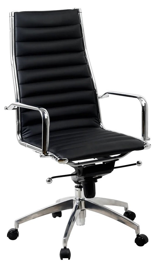 Lean Synthetic Leather High-back Chair